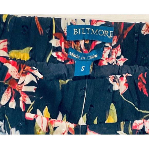 Biltmore womens tier ruffle maxi skirt blue cabernet bouquet bird NWT feminine S - Picture 7 of 8